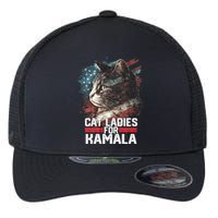 Cat Ladies For Kamala Harris Funny Cat Flexfit Unipanel Trucker Cap