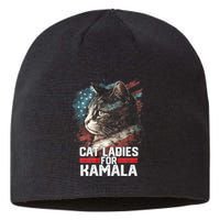 Cat Ladies For Kamala Harris Funny Cat Sustainable Beanie