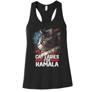 Cat Ladies For Kamala Harris Funny Cat Women's Racerback Tank