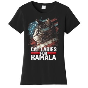 Cat Ladies For Kamala Harris Funny Cat Women's T-Shirt