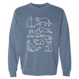 Cat Lover Funny Cat Cat Mama Gift For Fur Mom Cute Cat Meaningful Gift Garment-Dyed Sweatshirt