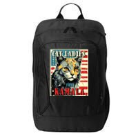 Cat Ladies For Kamala Funny Cat 2024 President Kamalaharris City Backpack