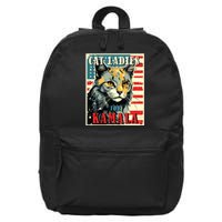 Cat Ladies For Kamala Funny Cat 2024 President Kamalaharris 16 in Basic Backpack