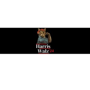 Cat Ladies For Kamala Walz Funny Cat 2024 President Bumper Sticker