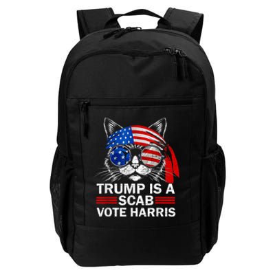 Cat Ladies Funny Trump Is A Scab Vote Harris Daily Commute Backpack