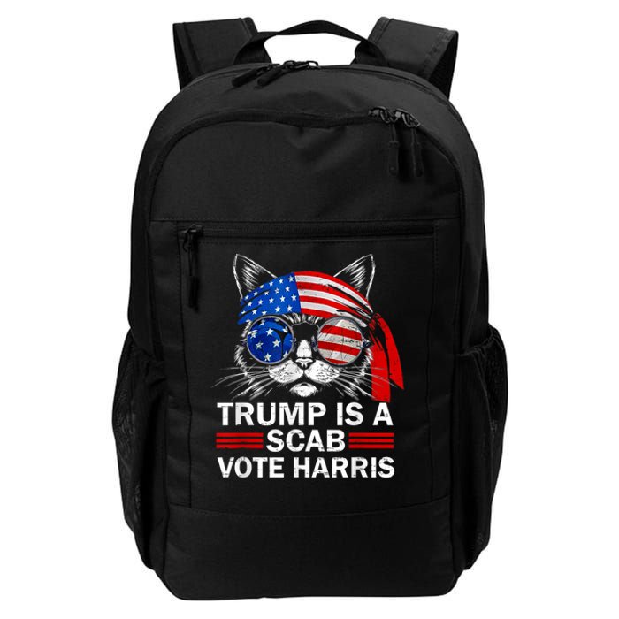 Cat Ladies Funny Trump Is A Scab Vote Harris Daily Commute Backpack