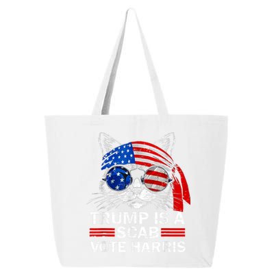 Cat Ladies Funny Trump Is A Scab Vote Harris 25L Jumbo Tote