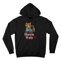 Cat Ladies For Kamala Walz Funny Cat 2024 President Hoodie