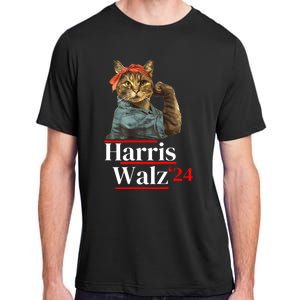 Cat Ladies For Kamala Walz Funny Cat 2024 President Adult ChromaSoft Performance T-Shirt