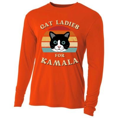 Cat Ladies For Kamala Harris Cool Gift Cooling Performance Long Sleeve Crew