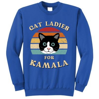 Cat Ladies For Kamala Harris Cool Gift Sweatshirt