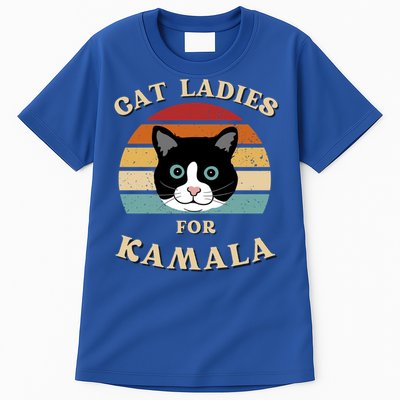 Cat Ladies For Kamala Harris Cool Gift Tall T-Shirt