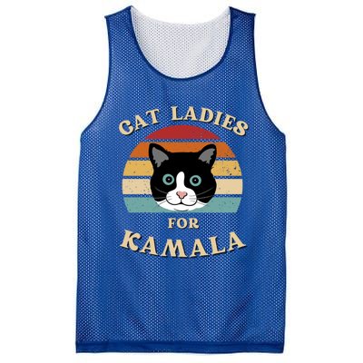 Cat Ladies For Kamala Harris Cool Gift Mesh Reversible Basketball Jersey Tank