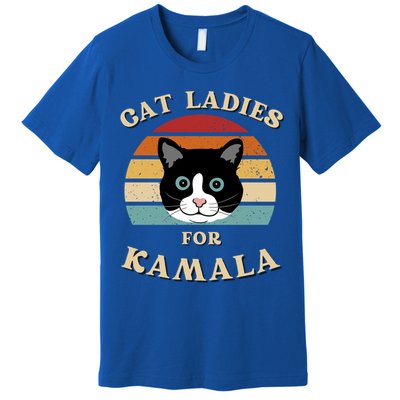 Cat Ladies For Kamala Harris Cool Gift Premium T-Shirt