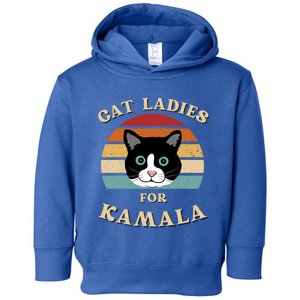 Cat Ladies For Kamala Harris Cool Gift Toddler Hoodie