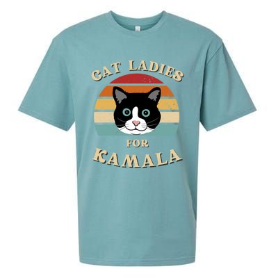 Cat Ladies For Kamala Harris Cool Gift Sueded Cloud Jersey T-Shirt