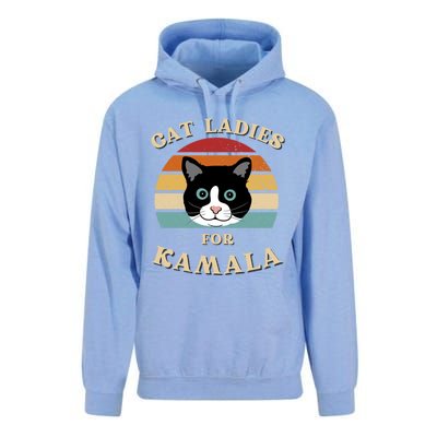 Cat Ladies For Kamala Harris Cool Gift Unisex Surf Hoodie