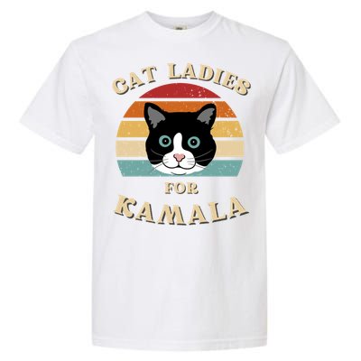 Cat Ladies For Kamala Harris Cool Gift Garment-Dyed Heavyweight T-Shirt