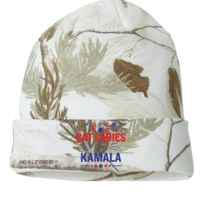 Cat Ladies For Kamala Harris 2024 Childless Cat Lady Kati Licensed 12" Camo Beanie