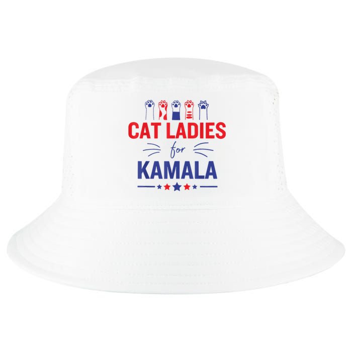 Cat Ladies For Kamala Harris 2024 Childless Cat Lady Cool Comfort Performance Bucket Hat