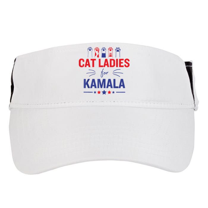 Cat Ladies For Kamala Harris 2024 Childless Cat Lady Adult Drive Performance Visor