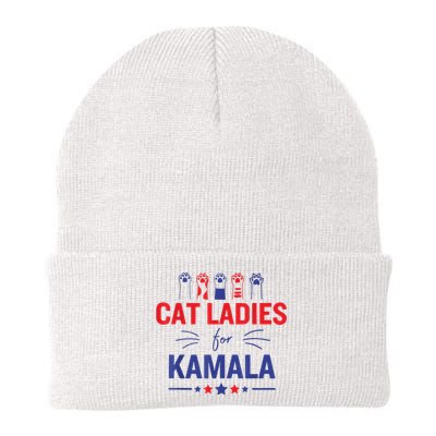 Cat Ladies For Kamala Harris 2024 Childless Cat Lady Knit Cap Winter Beanie