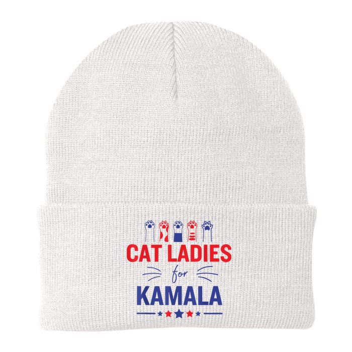 Cat Ladies For Kamala Harris 2024 Childless Cat Lady Knit Cap Winter Beanie