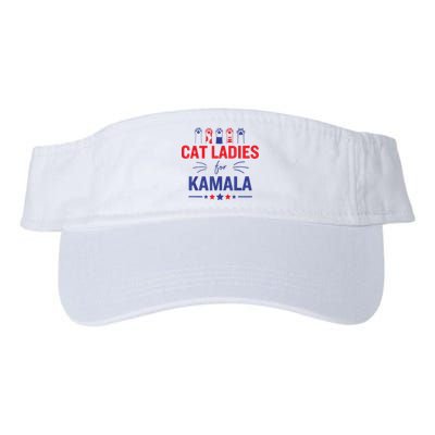 Cat Ladies For Kamala Harris 2024 Childless Cat Lady Valucap Bio-Washed Visor