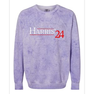 Cat Ladies For Kamala Funny Cat 2024 President Kamala Harris Colorblast Crewneck Sweatshirt