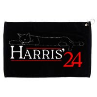 Cat Ladies For Kamala Funny Cat 2024 President Kamala Harris Grommeted Golf Towel