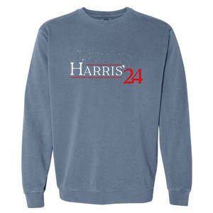 Cat Ladies For Kamala Funny Cat 2024 President Kamala Harris Garment-Dyed Sweatshirt