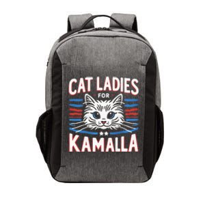 Cat Ladies For Kamala Funny Cat 2024 President Kamala Harris Vector Backpack