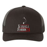 Cat Ladies For Kamala Funny Cat 2024 President Kamala Harris Yupoong Adult 5-Panel Trucker Hat