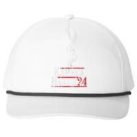 Cat Ladies For Kamala Funny Cat 2024 President Kamala Harris Snapback Five-Panel Rope Hat