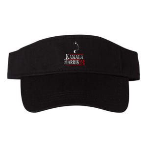 Cat Ladies For Kamala Funny Cat 2024 President Kamala Harris Valucap Bio-Washed Visor