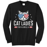 Cat Ladies For Kamala Harris Democracy Voting Blue President Sweatshirt