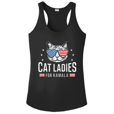 Cat Ladies For Kamala Harris Democracy Voting Blue President Ladies PosiCharge Competitor Racerback Tank