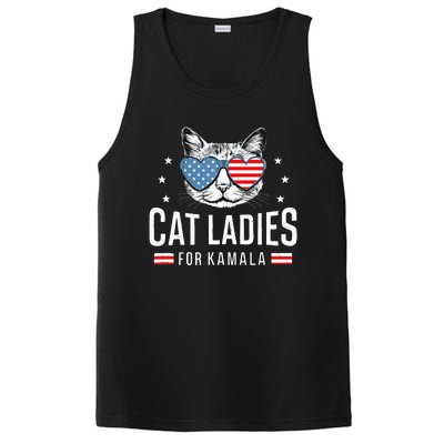 Cat Ladies For Kamala Harris Democracy Voting Blue President PosiCharge Competitor Tank