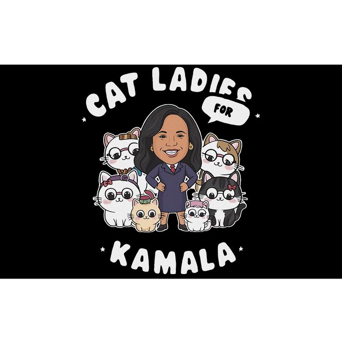 Cat Ladies For Kamala 2024 Presidential Support Bumper Sticker