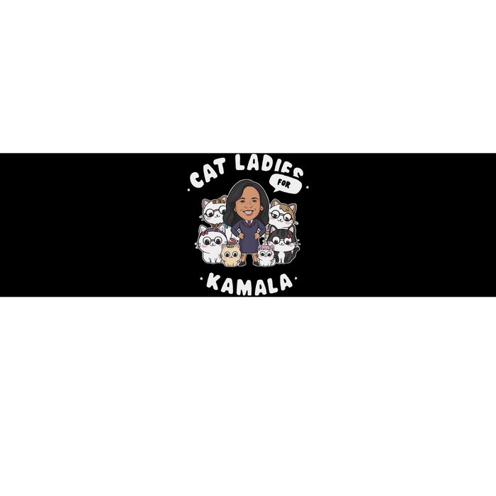 Cat Ladies For Kamala 2024 Presidential Support Bumper Sticker