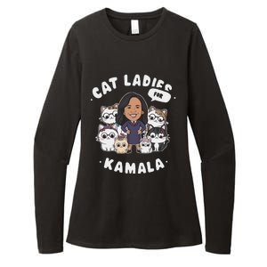 Cat Ladies For Kamala 2024 Presidential Support Womens CVC Long Sleeve Shirt