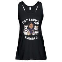 Cat Ladies For Kamala 2024 Presidential Support Ladies Essential Flowy Tank