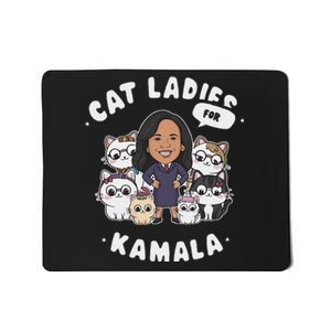 Cat Ladies For Kamala 2024 Presidential Support Mousepad