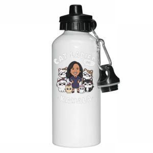 Cat Ladies For Kamala 2024 Presidential Support Aluminum Water Bottle