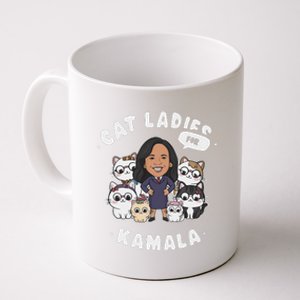 Cat Ladies For Kamala 2024 Presidential Support Coffee Mug