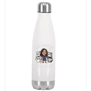 Cat Ladies For Kamala 2024 Presidential Support Stainless Steel Insulated Water Bottle