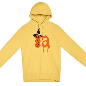 Comma La Funny Kamala Harris Halloween Pumpkin Premium Pullover Hoodie