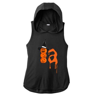 Comma La Funny Kamala Harris Halloween Pumpkin Ladies PosiCharge Tri-Blend Wicking Draft Hoodie Tank