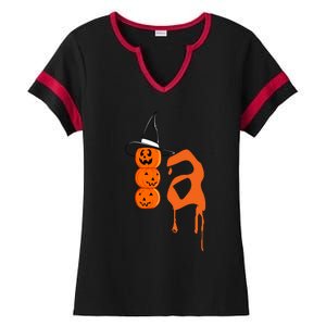 Comma La Funny Kamala Harris Halloween Pumpkin Ladies Halftime Notch Neck Tee