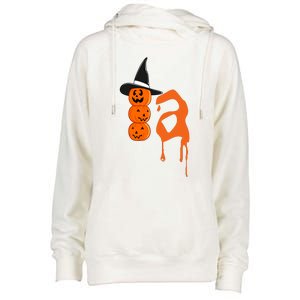 Comma La Funny Kamala Harris Halloween Pumpkin Womens Funnel Neck Pullover Hood